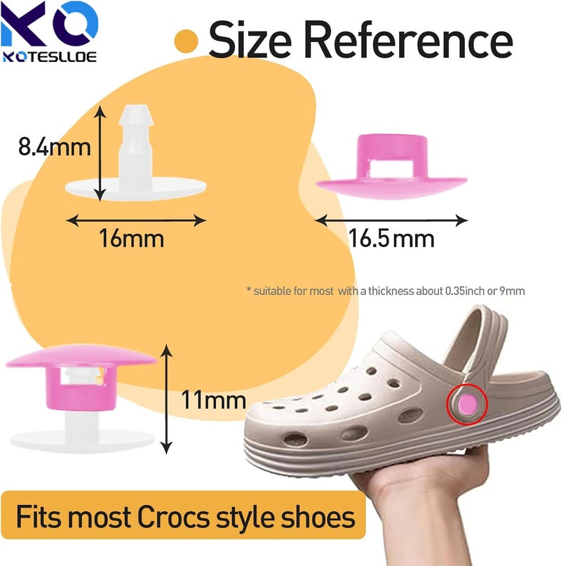 KOTESLLOE 8 Sets Replacement Rivets for Crocs, Replacement Parts for Crocs - Image 3